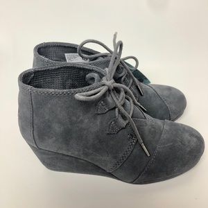TOM’S Forged Iron Grey Suede Women's Kala Booties